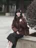 茵曼羊羔毛领牛角扣厚羽绒服2026冬女装新款短面包服外套深咖色S 实拍图