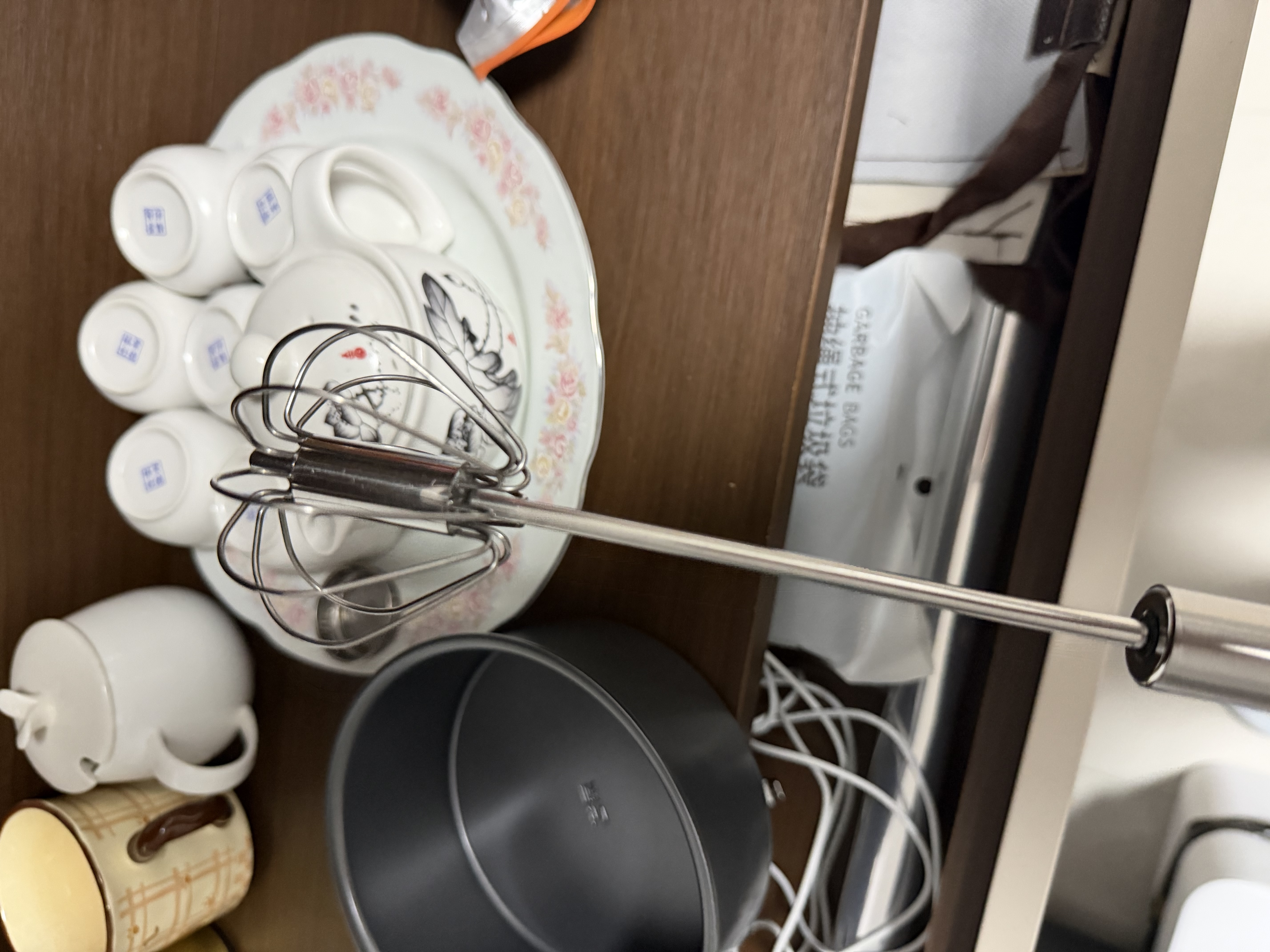 展艺手动按压打蛋器半自动 不锈钢搅蛋器辅食工具蛋糕奶油烘焙搅拌器 实拍图