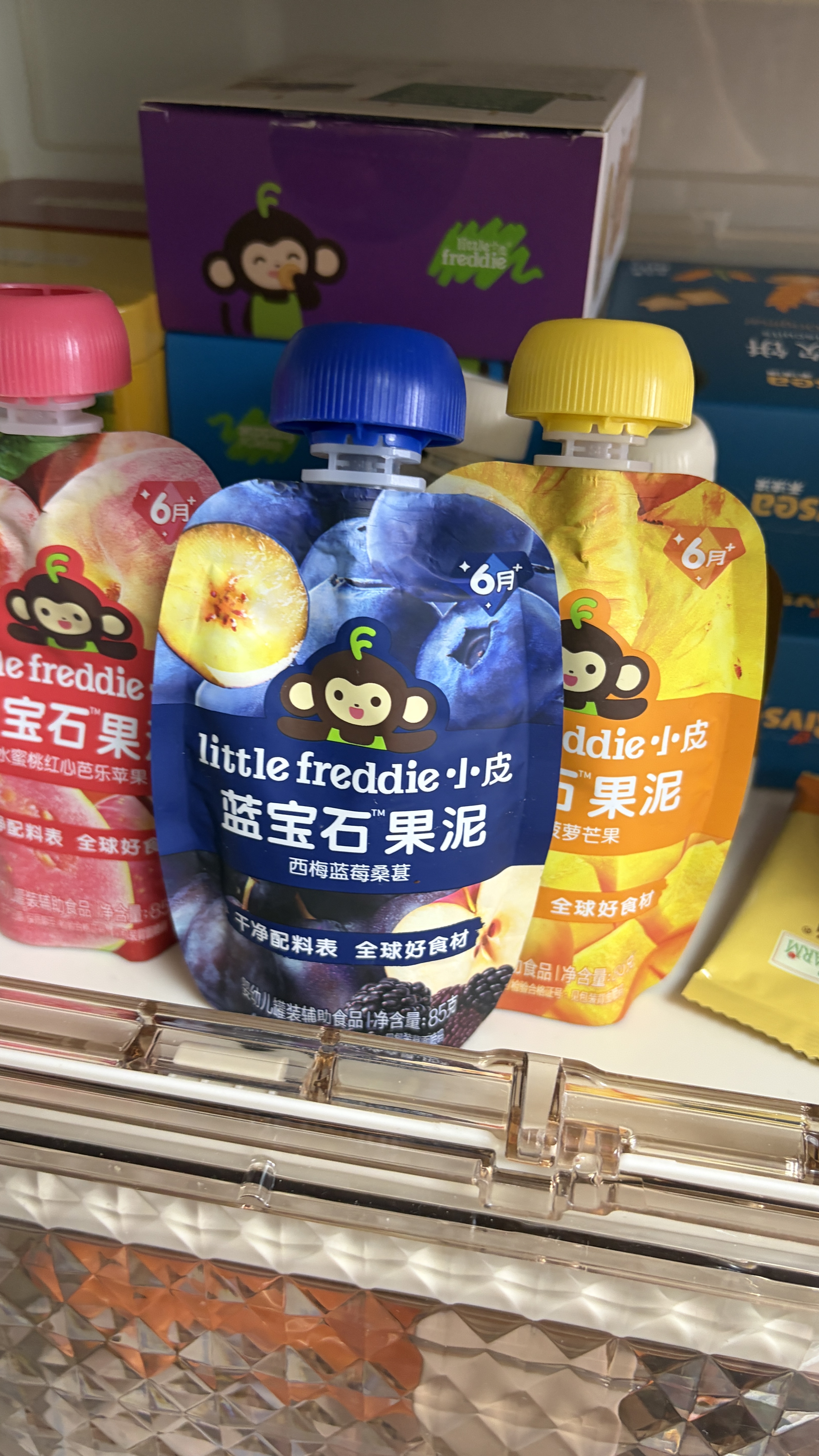小皮（Little Freddie）蓝宝石西梅苹果泥蓝莓黑莓6月+宝宝婴儿辅食西梅泥便携0添加零食 实拍图