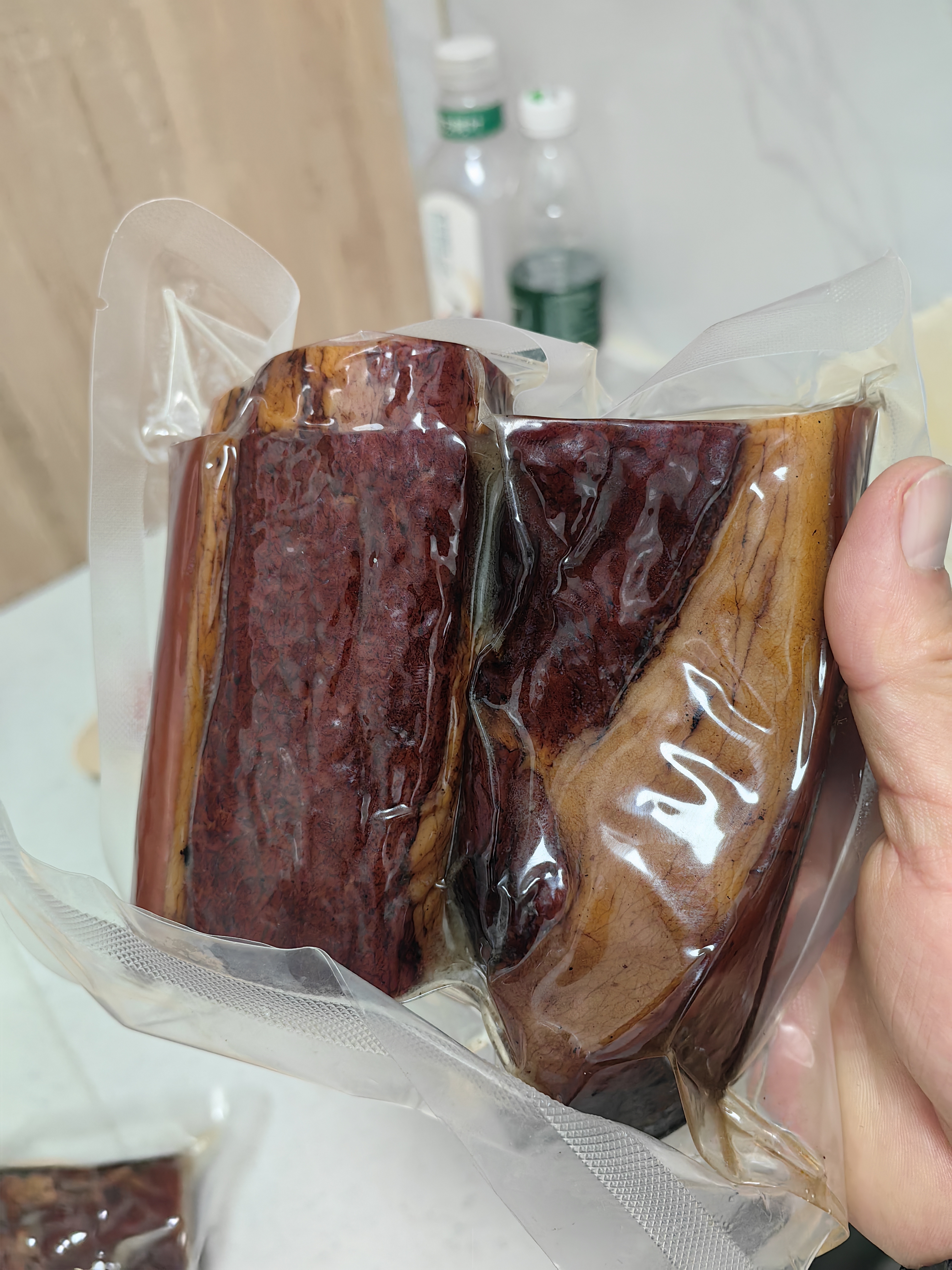 杨大爷烟熏腊味后腿腊肉四川特产飘香腊肉1斤装500g 需烹饪食用 实拍图