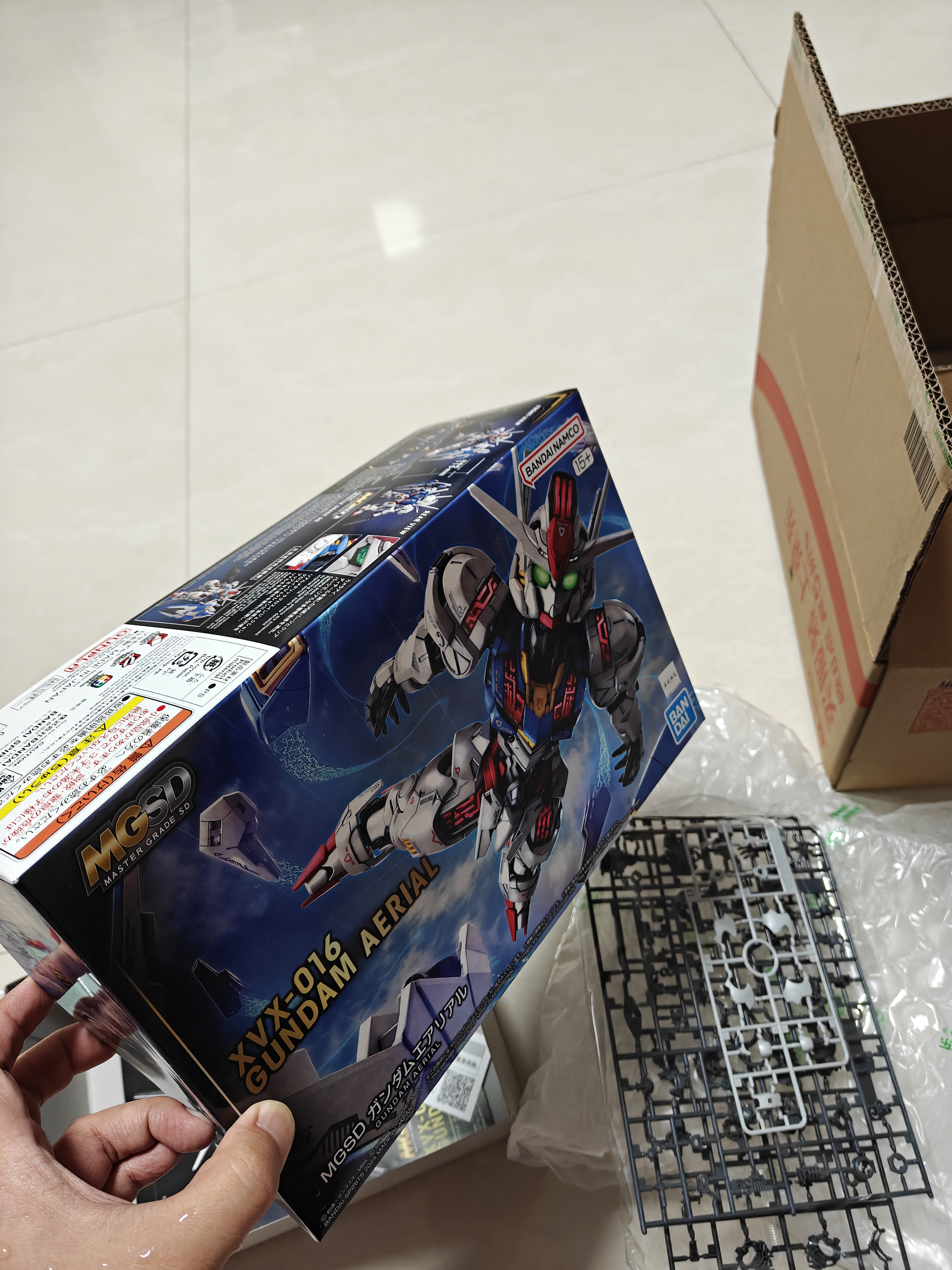 万代（BANDAI）MGSD 水星的魔女 主角机 风灵高达 Q版 拼装模型 实拍图