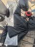 雅迪冬季电动车挡风被加厚挡风防雨防寒保暖电瓶摩托通用防冻 黑色 实拍图