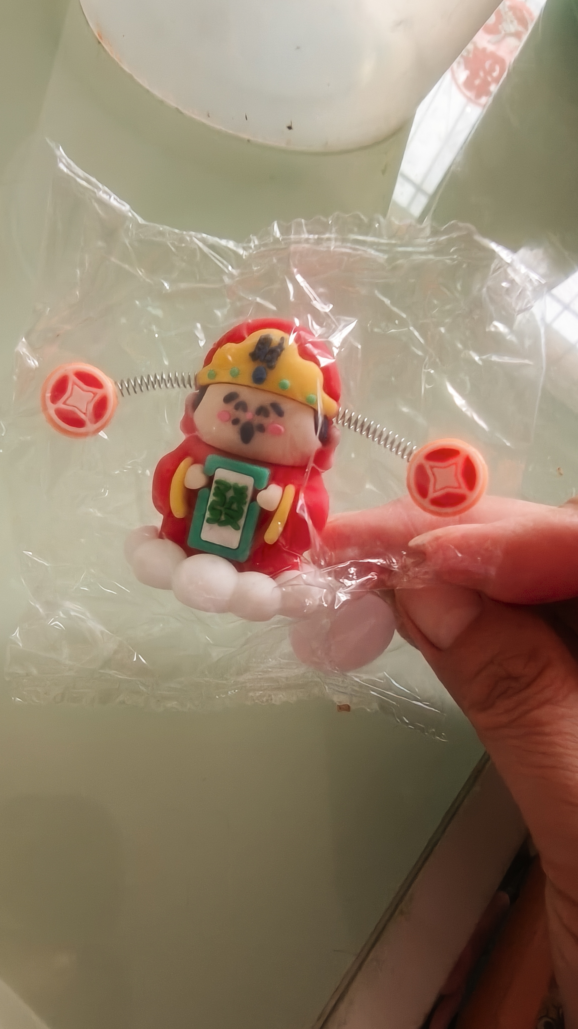 趣味类玩具减压财神爷小摆件桌面卡通装饰品挂件发财礼物幸运摆件 幸运小财神摆件【小号】 实拍图