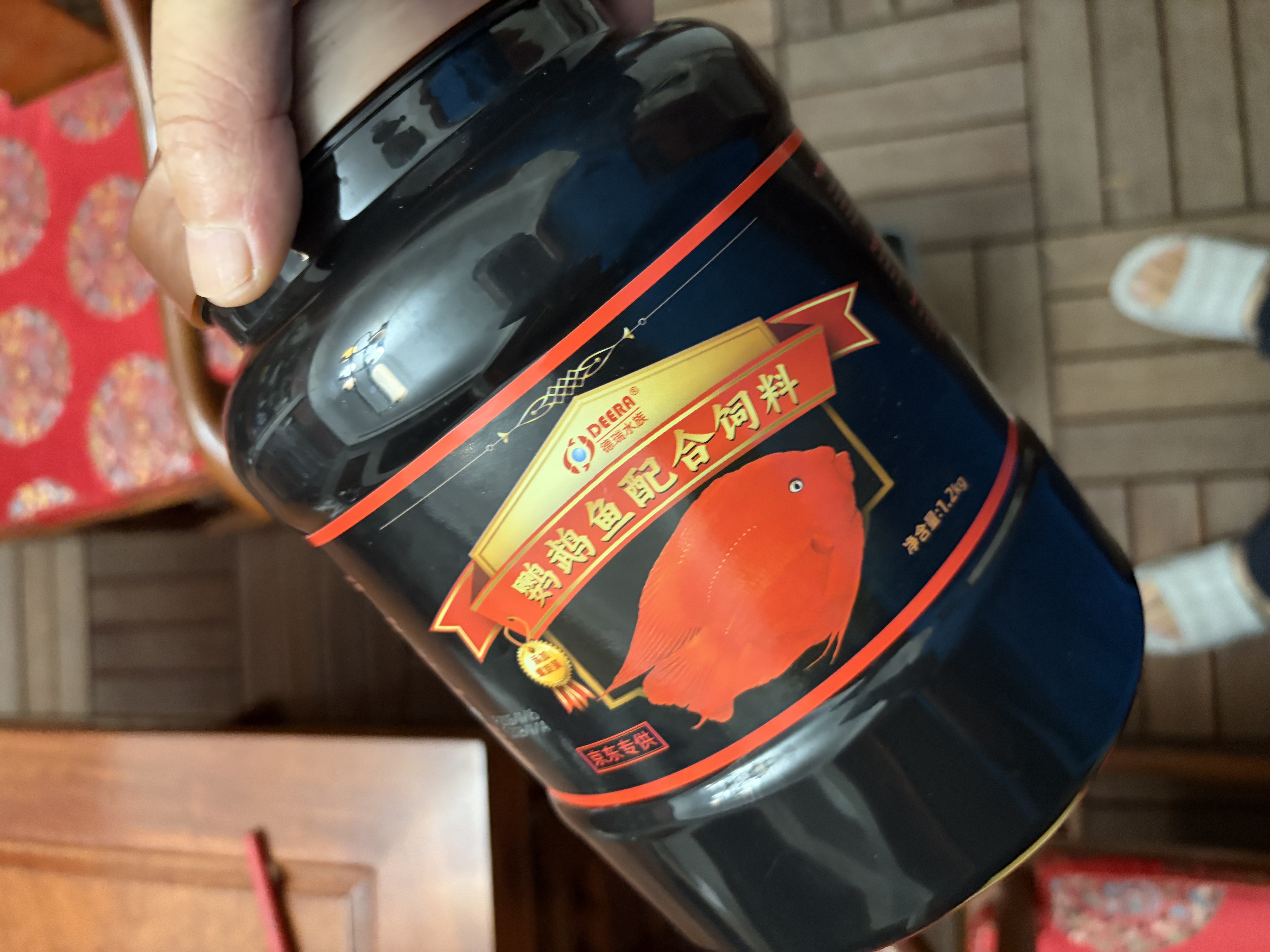 德瑞水族 鱼饲料血鹦鹉增红增艳专用鱼粮鱼食发财鱼金鱼锦鲤饲料1200g 实拍图