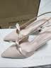 CHARLES&KEITH缎面蝴蝶结尖头高跟凉鞋女生日礼物送女友CK1-60361556 Light Pink浅粉色 37 实拍图