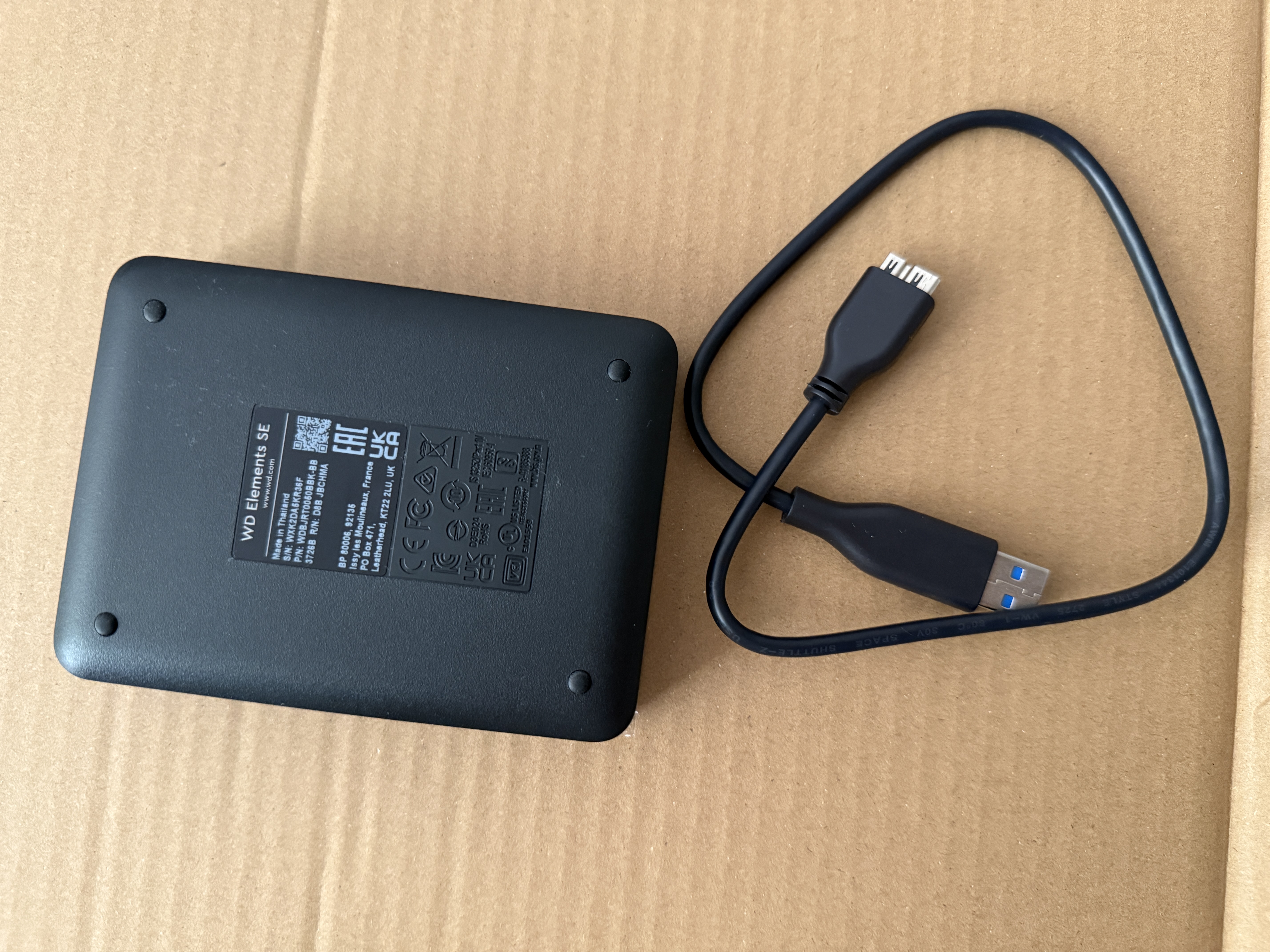 西部数据（WD）移动硬盘5TB USB3.0 SE系列 2.5英寸 机械硬盘 笔记本电脑外接 外置存储办公 大容量家庭存储 实拍图