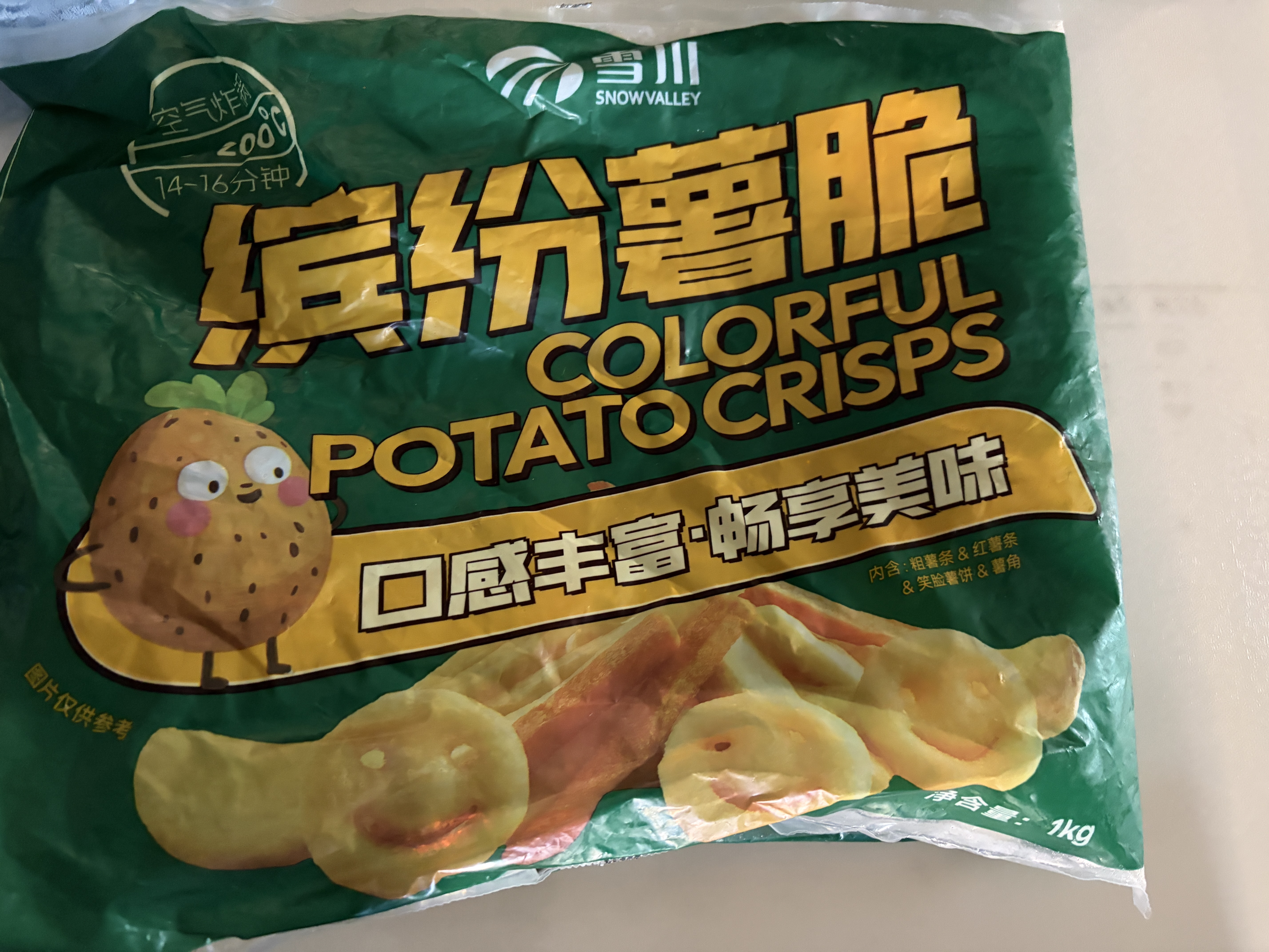 雪川食品（Snow Valley）缤纷薯脆2斤/袋笑脸薯条薯角红薯条组合半成品空气炸锅食材预制菜 实拍图