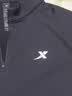 特步（XTEP） 男女半拉链长袖t恤舒适休闲训练跑步服内搭速干衣透气上衣 正黑色0113-散热保暖（男） L 实拍图