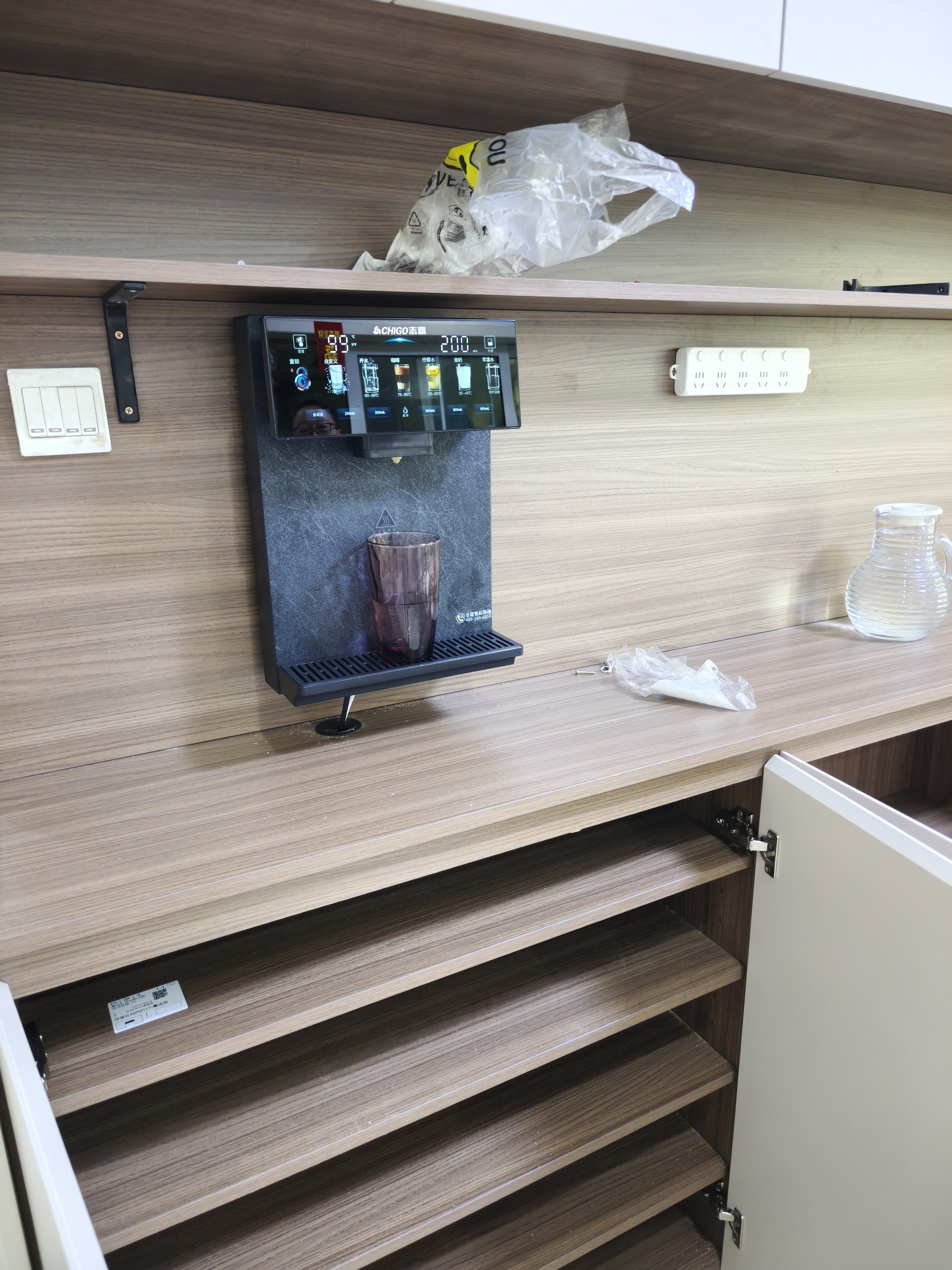 志高（CHIGO）壁挂式管线机接桶装水自吸 灵泽系列 直饮机餐边柜饮水机ADZ23 实拍图