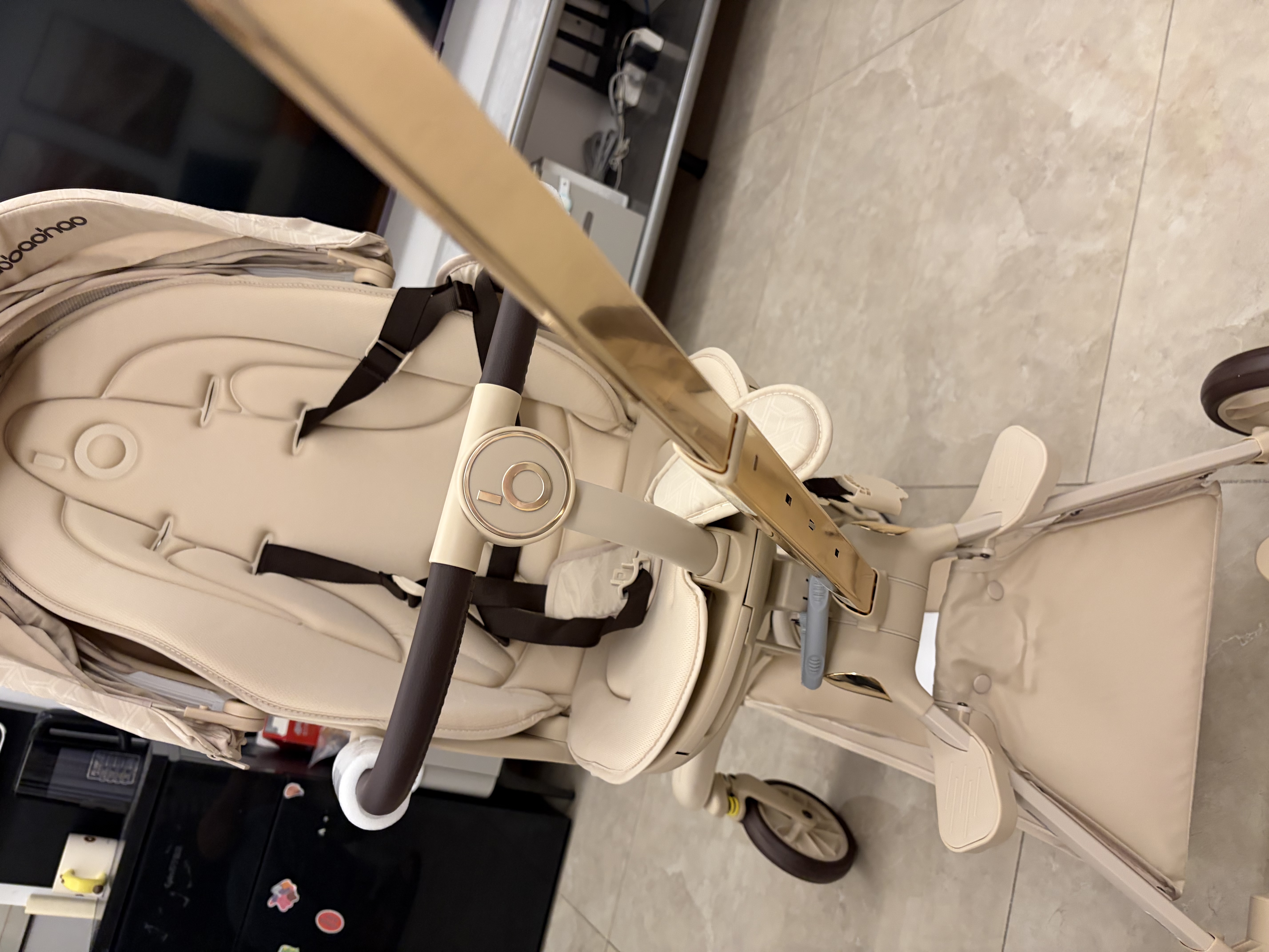 宝宝好V16-C香草拿铁婴儿车0-6岁用折叠可坐可躺带减震溜娃轻便热门商品 实拍图