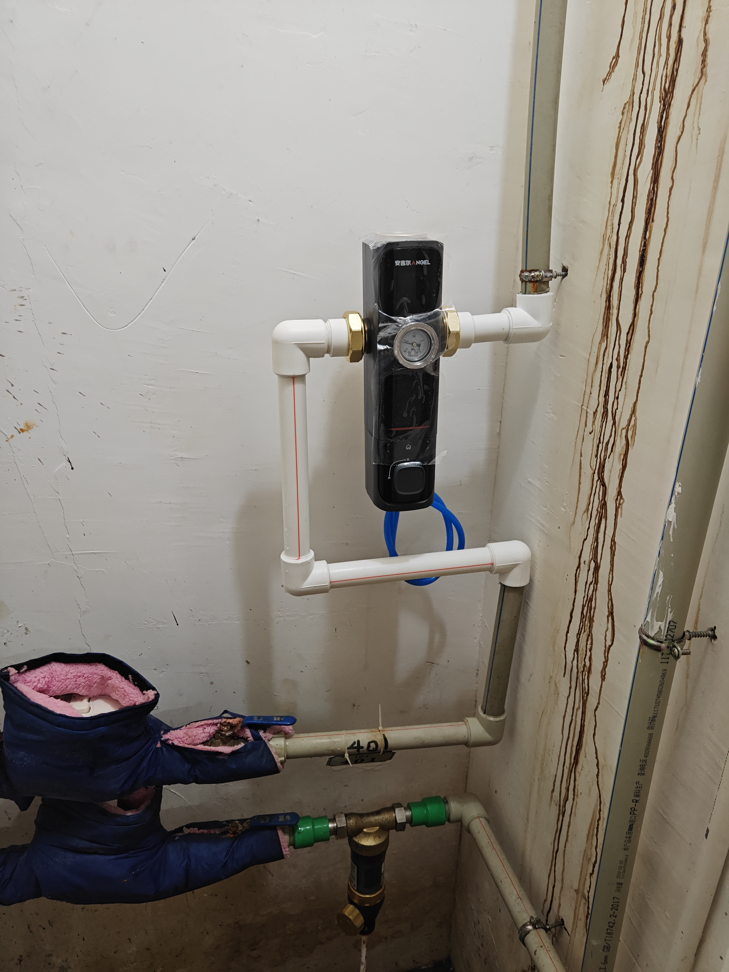 安吉尔哪吒超防堵前置过滤器手动反冲洗防爆防冻大流量全屋家用25微米双纳污仓抑藻遮光J3865-SDG-10000 实拍图