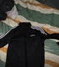 adidas休闲舒适三条纹立领夹克外套卫衣男装秋季阿迪达斯轻运动 黑色/白（推荐选大一码）   L 实拍图