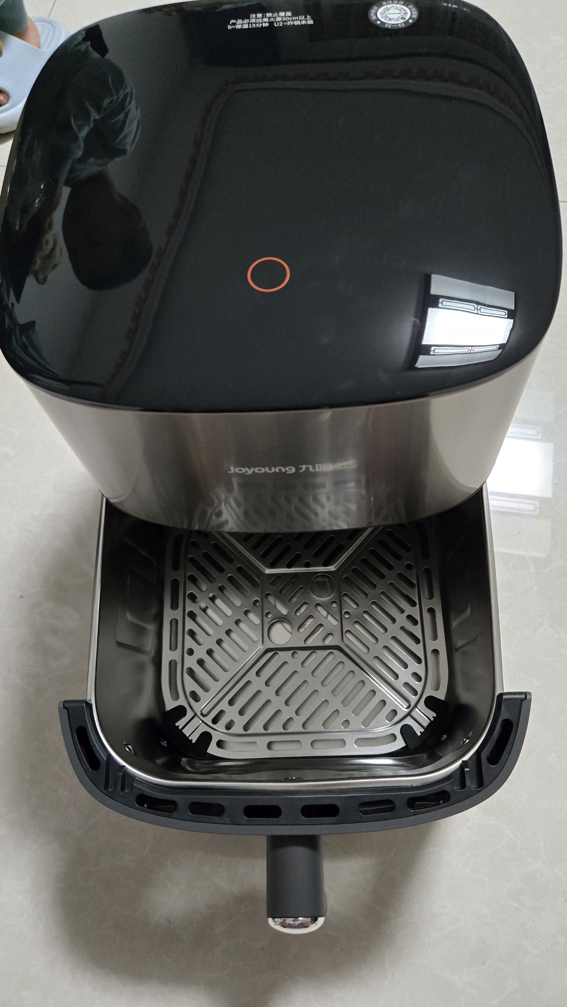 九阳（Joyoung）空气炸锅0涂层304不锈钢双热源免翻面6L大容量家用多功能全自动蒸烤一体电炸锅2026新款V317Y 实拍图