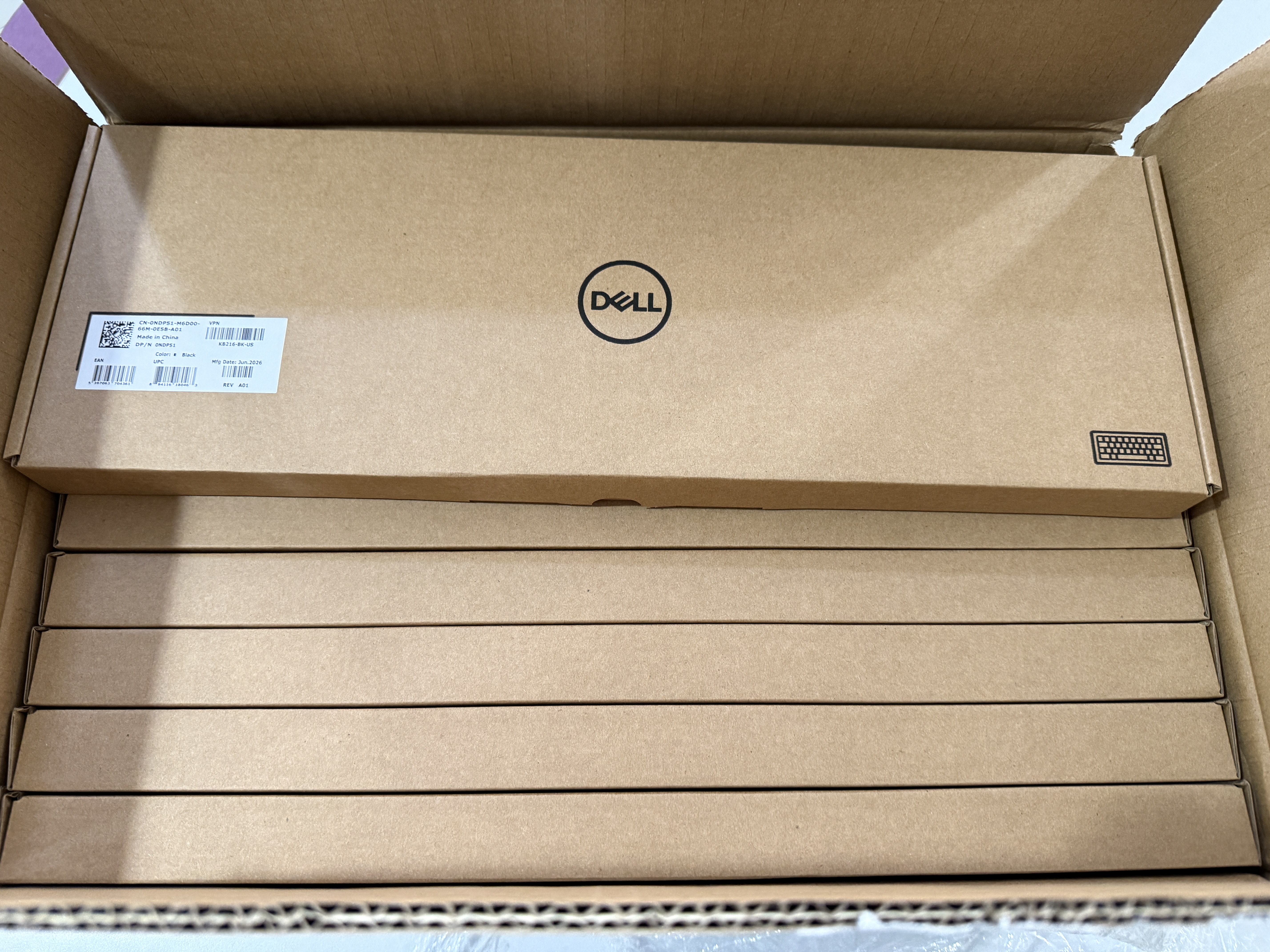 戴尔（DELL）KB216有线键盘办公键盘全尺寸键盘USB插口黑色10支套装 实拍图