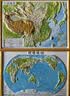 3D凹凸立体中国地形图+世界地形图(套装共2册/16开便携版) 实拍图