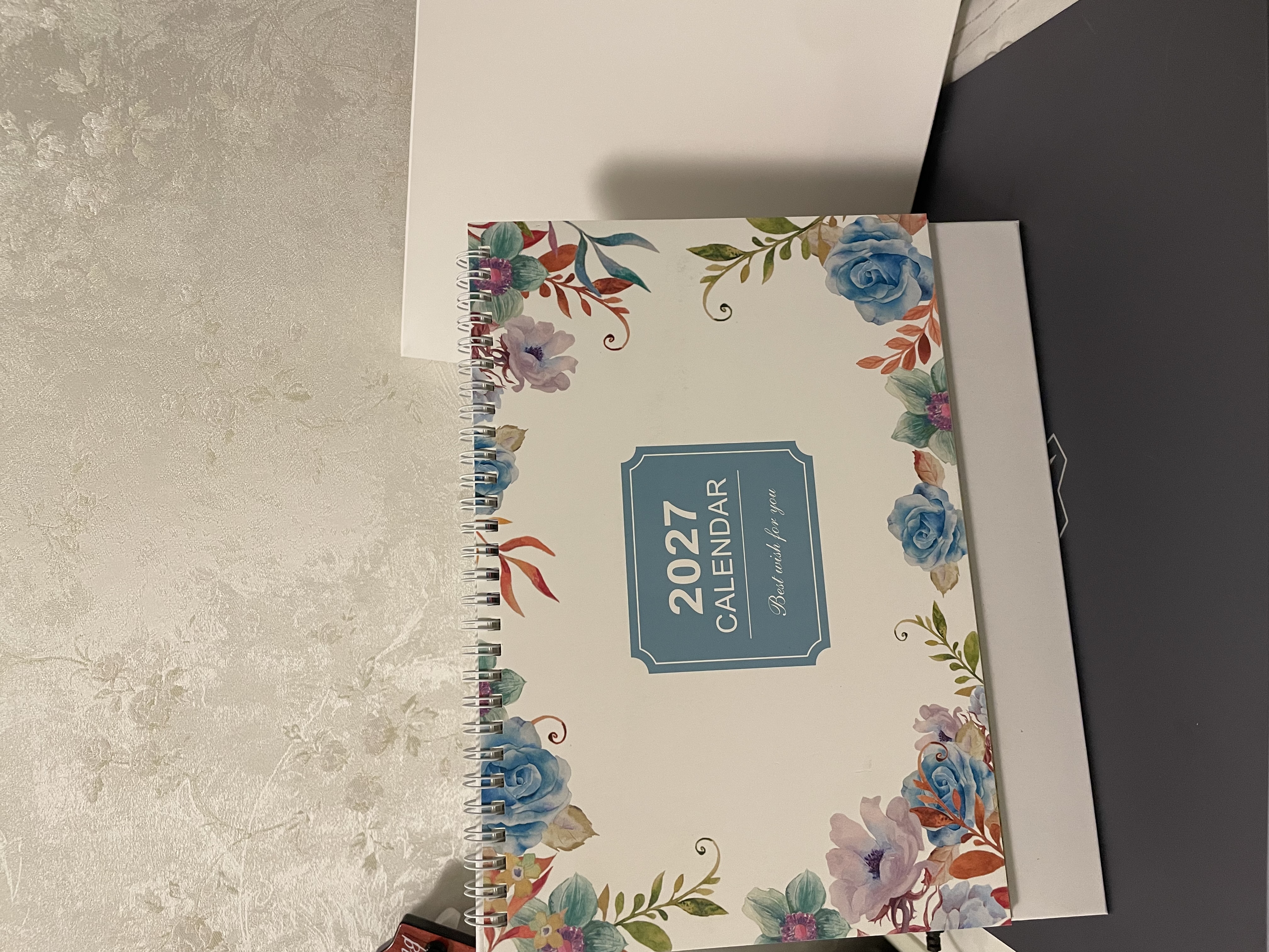 朗捷（longe）台历2027年日历羊年月历大格子书写计划本式年历简约办公桌面日历摆件桌历送员工客户伴手礼可定制 百花齐放（当月+27全年） 实拍图
