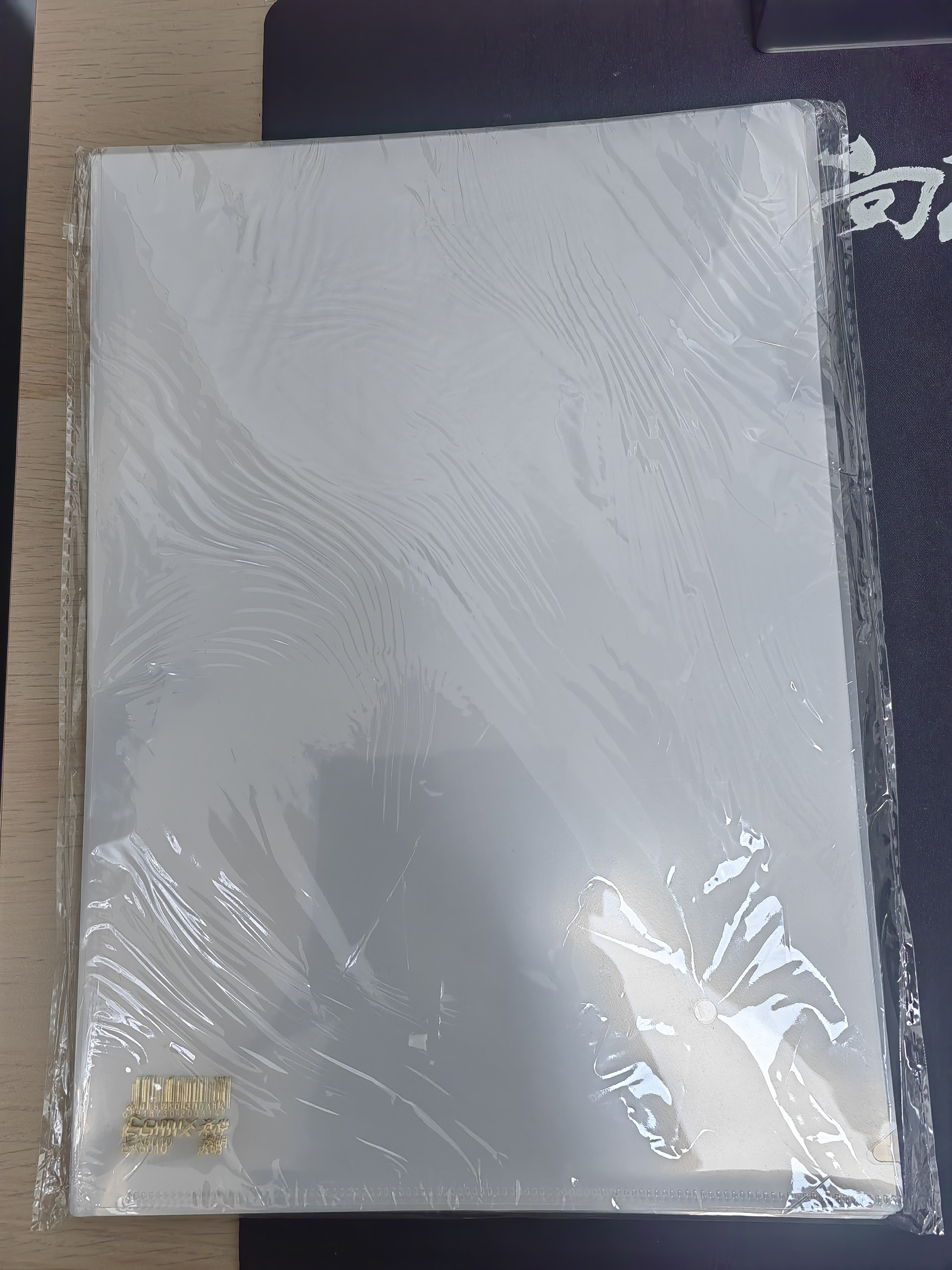 齐心（COMIX）20个装A4L型文件套 透明单片夹 加厚二页式资料文件夹 可放快递袋里面 EA6010 实拍图