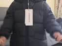 保姆鹅 【风墙】儿童羽绒服宝宝中长款护脸厚款外套保暖童装[NG2664] 炭黑 130 实拍图
