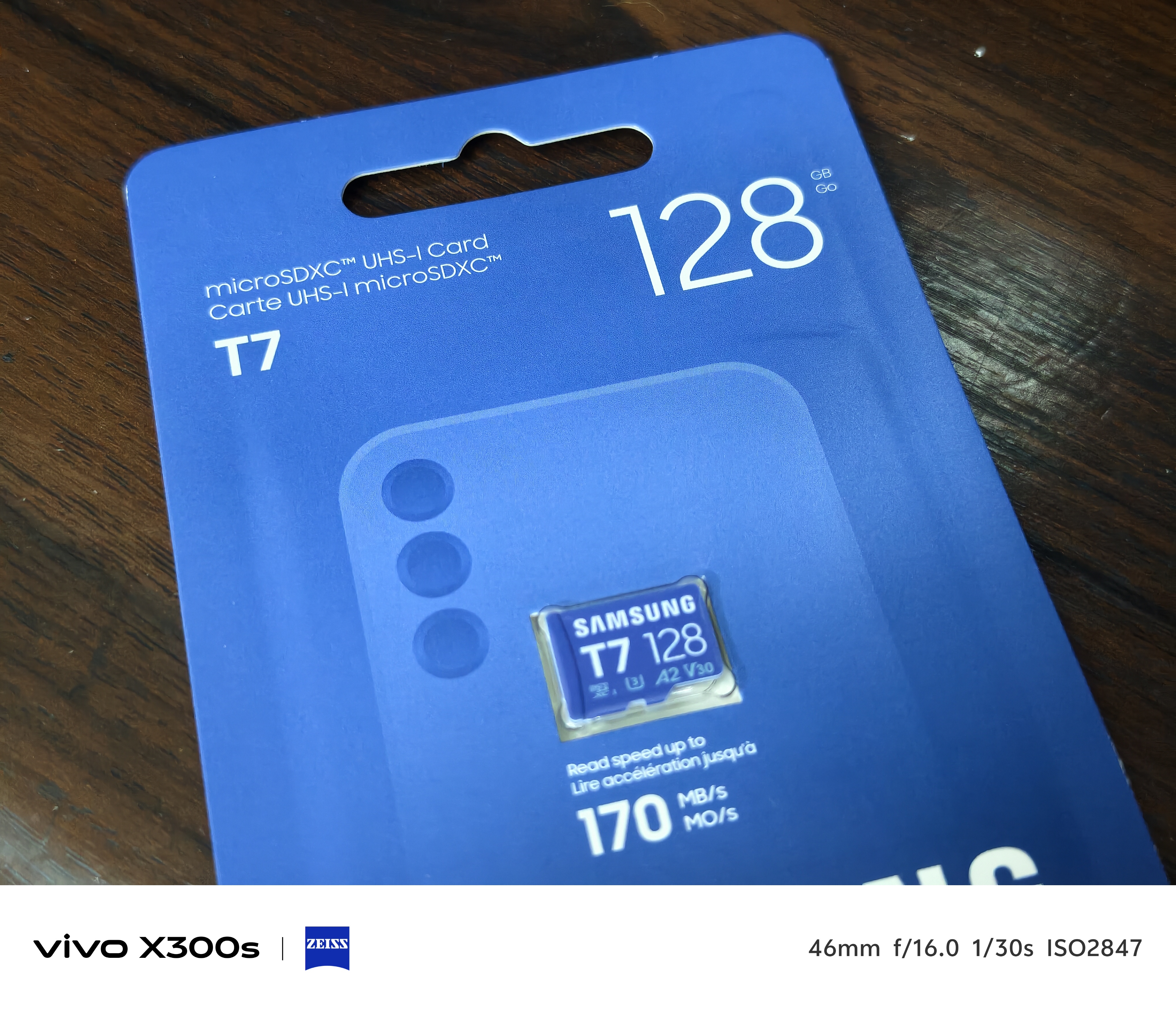三星（SAMSUNG）128GB TF(MicroSD)内存卡T7 适配运动相机Pocket监控行车记录仪耐久卡 支持4K视频 读170MB/s 实拍图