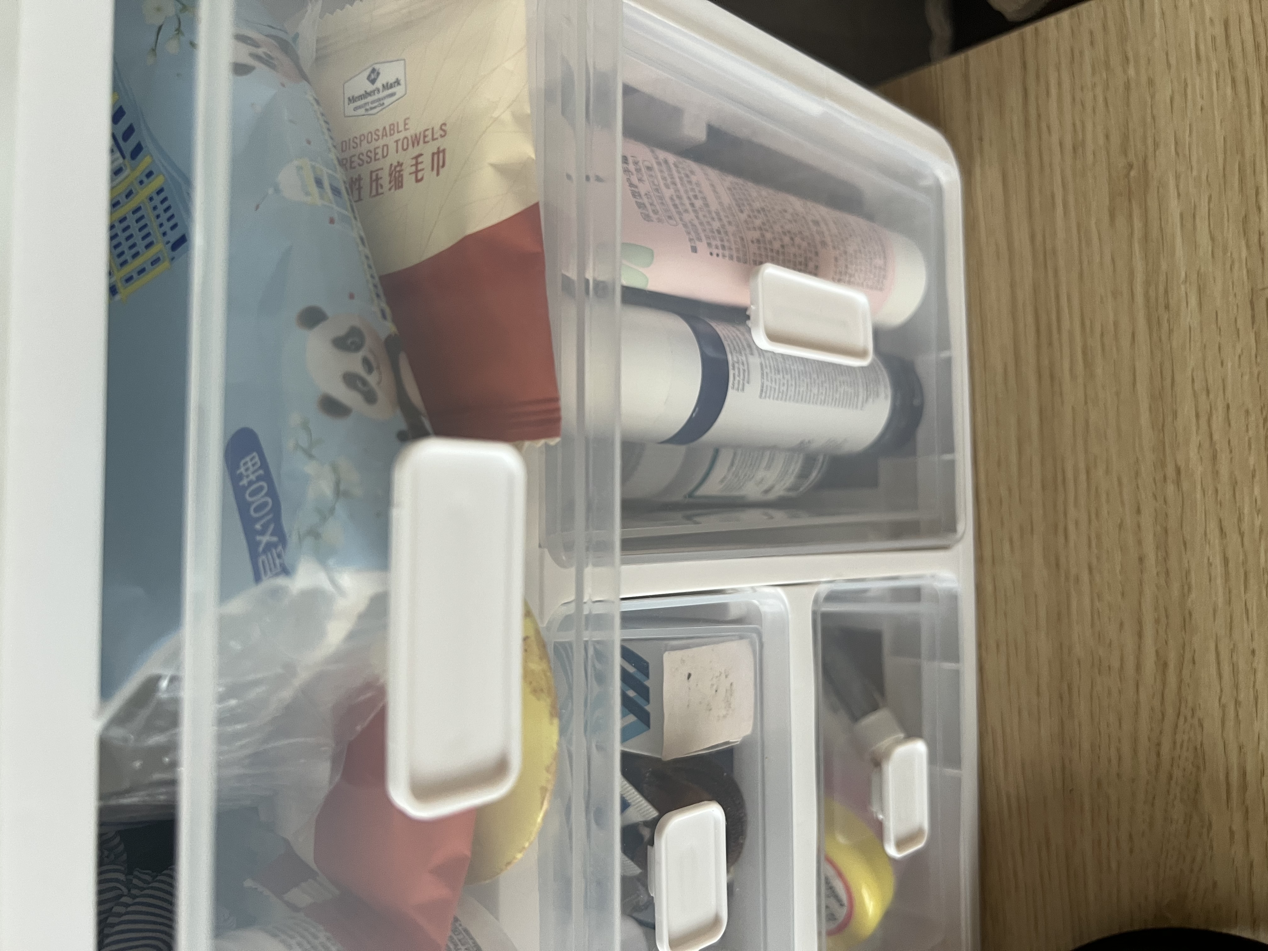 京东物流 化妆品收纳盒梳妆台置物架桌面高级感整理抽屉柜 大号高瓶款3层（3层抽屉） 透明白 实拍图