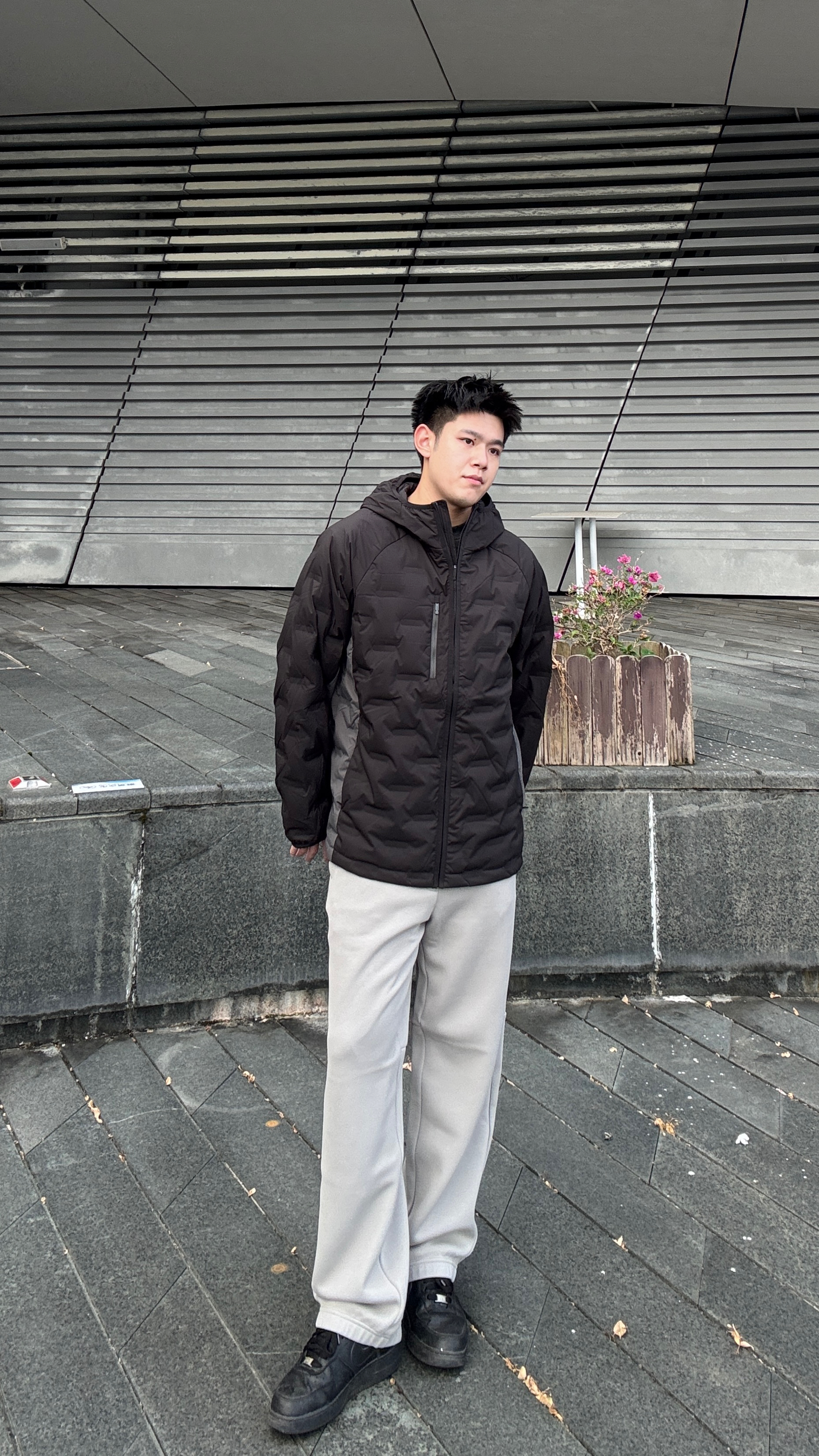 蕉内热皮502+男士防风防泼水连帽轻薄羽绒服2026秋冬新款保暖夹克外套 实拍图