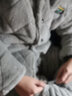 都市锋尚男士加厚居家服套装秋冬米粒绒舒适保暖开襟网格睡衣套装4H11A9 实拍图