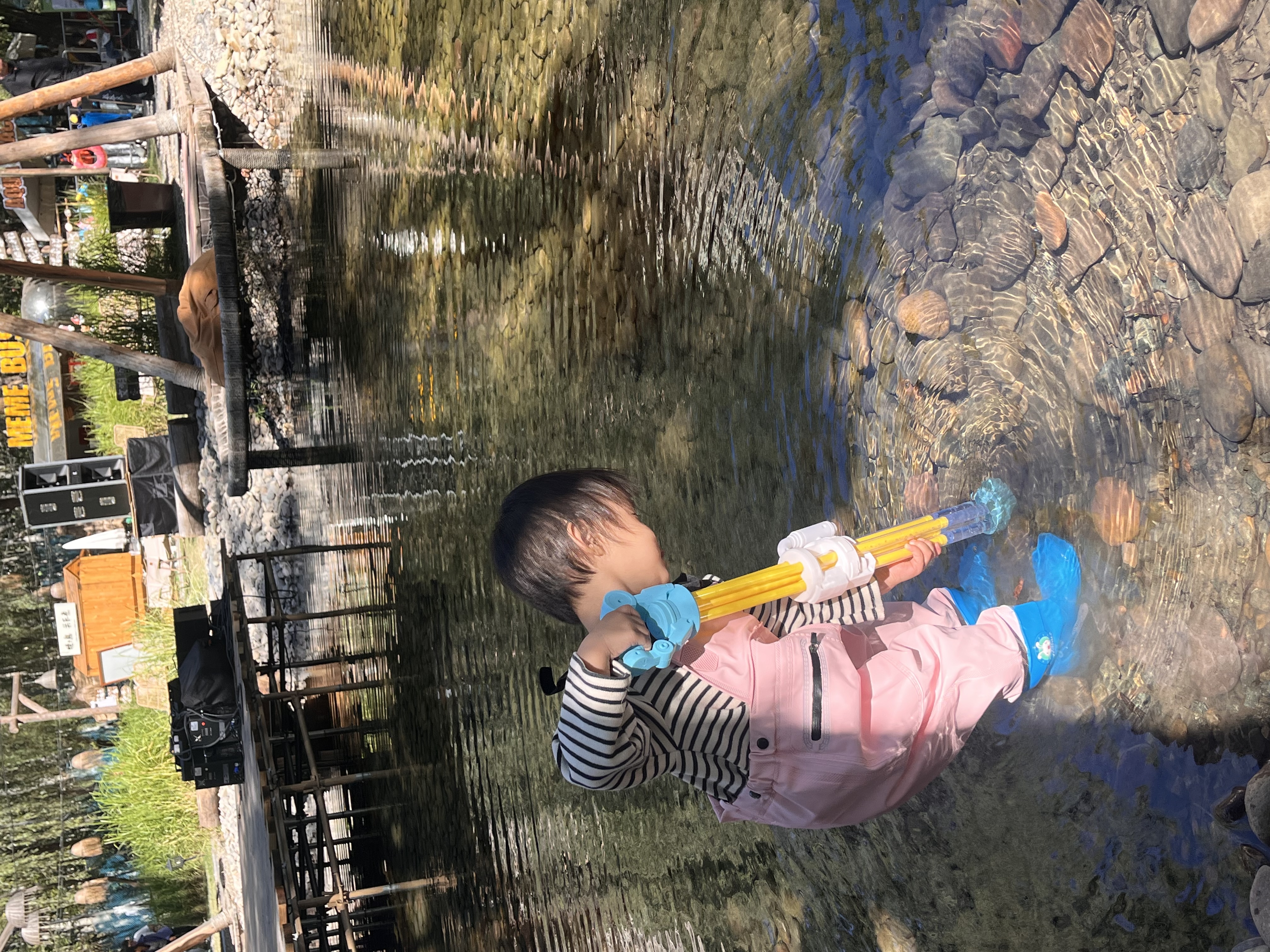 臻佑（Grsaed）儿童下水裤户外玩水服捉鱼赶海半身涉水裤连体鞋防水沙滩淡粉26码 实拍图