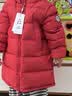 保姆鹅 【风墙】儿童羽绒服宝宝中长款护脸厚款外套保暖童装[NG2664] 中国红 130 实拍图