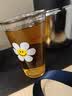GLASSLOCK&wigglewiggle联名款高颜值大容量玻璃水杯家用咖啡杯女夏季500ml 实拍图