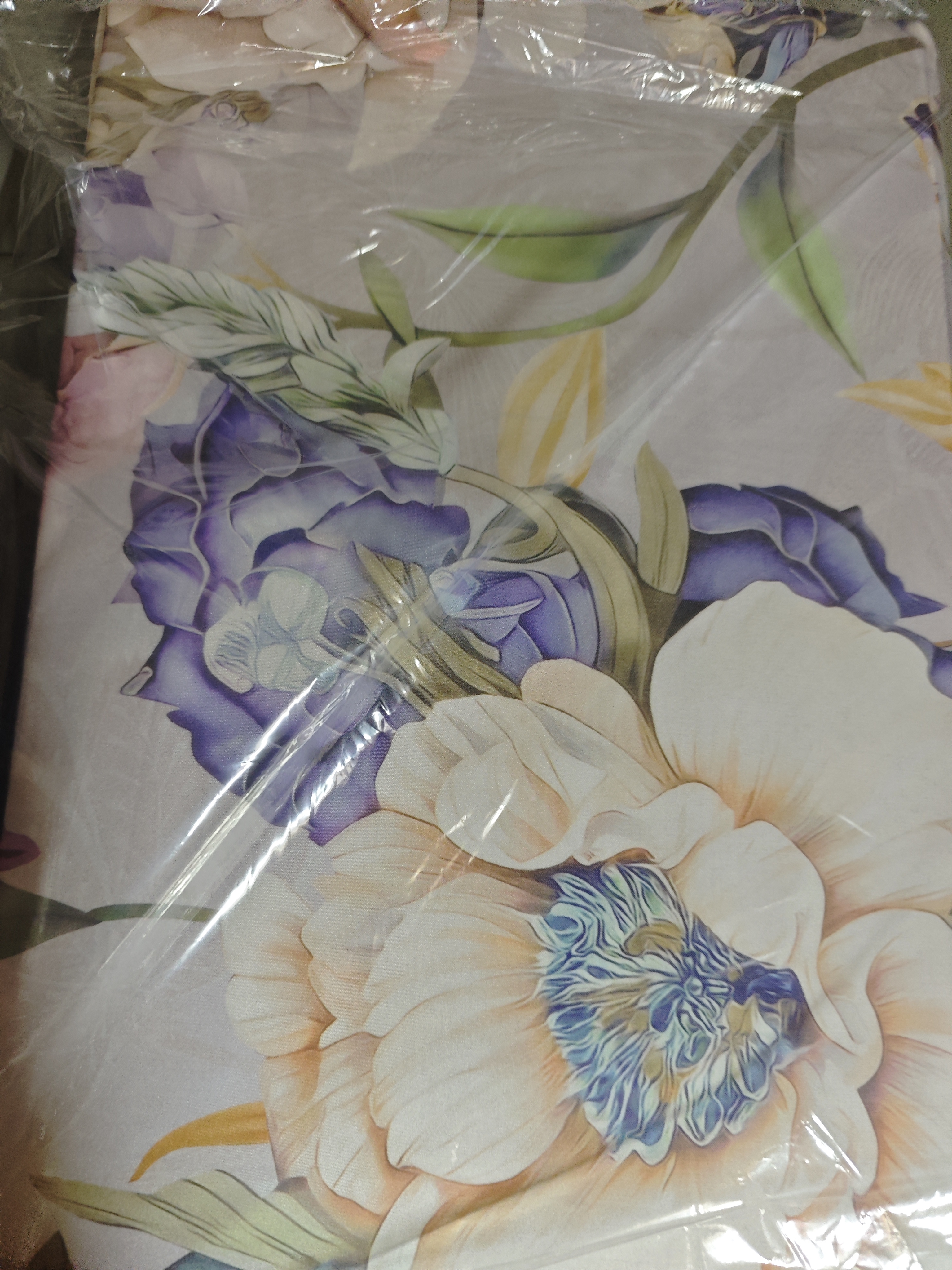 富安娜床上四件套 天然植物纤维国风床单被套 双人加大套件 230*229cm 实拍图