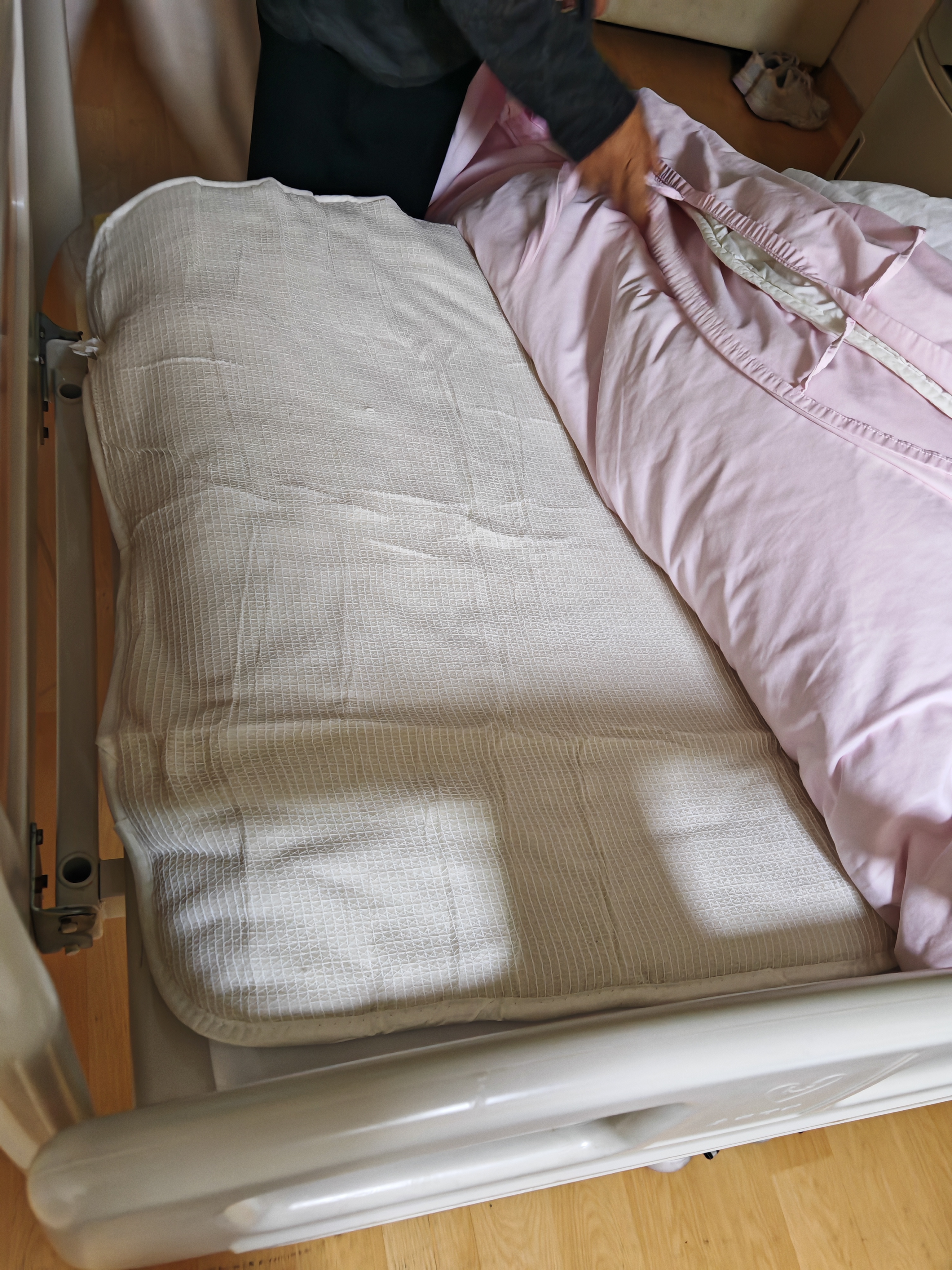 雅鹿新疆棉花床垫单人褥子0.9x2.0m学生宿舍垫被棉絮榻榻米床垫被褥 HF新疆棉花床褥 -白色【约3斤】 宿舍床：90*200cm【铺盖两用】 实拍图