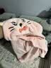欧孕（OUYUN）婴儿浴巾珊瑚绒速干儿童斗篷浴袍带帽宝宝洗澡浴衣 兔子135*65 实拍图