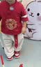 心楠男童一周岁衣服男孩汉服礼服婴儿抓周春秋唐装中国风套装男宝 红色飞龙在天两件套【长袖款】 100 码【 建议1-3岁】90cm-100cm 实拍图