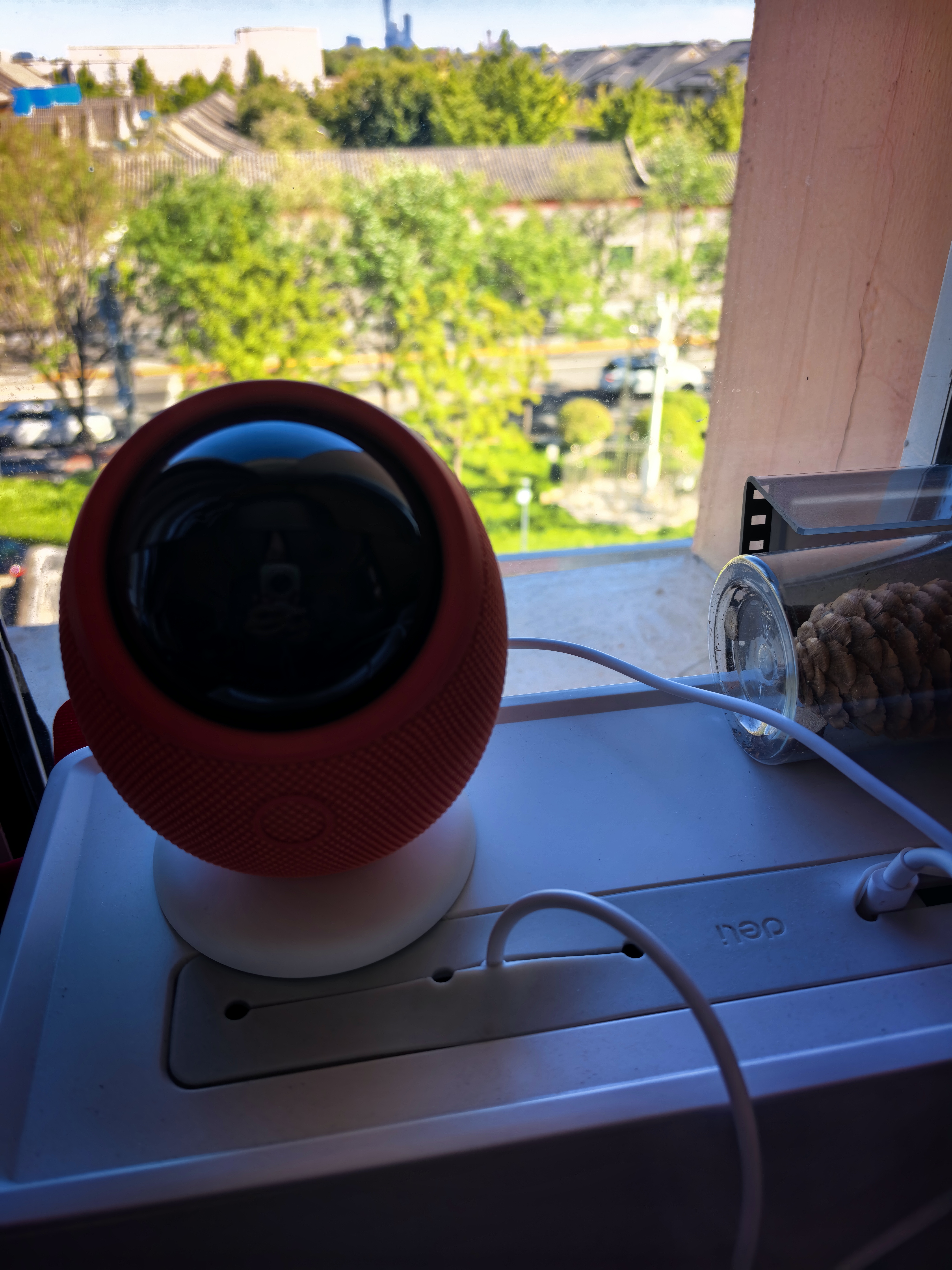 鸿蒙智选4K 800万摄像头家用监控器360度无死角带夜视全景影像可对话可视频 室内家庭宠物看护海雀雀蛋Max 实拍图