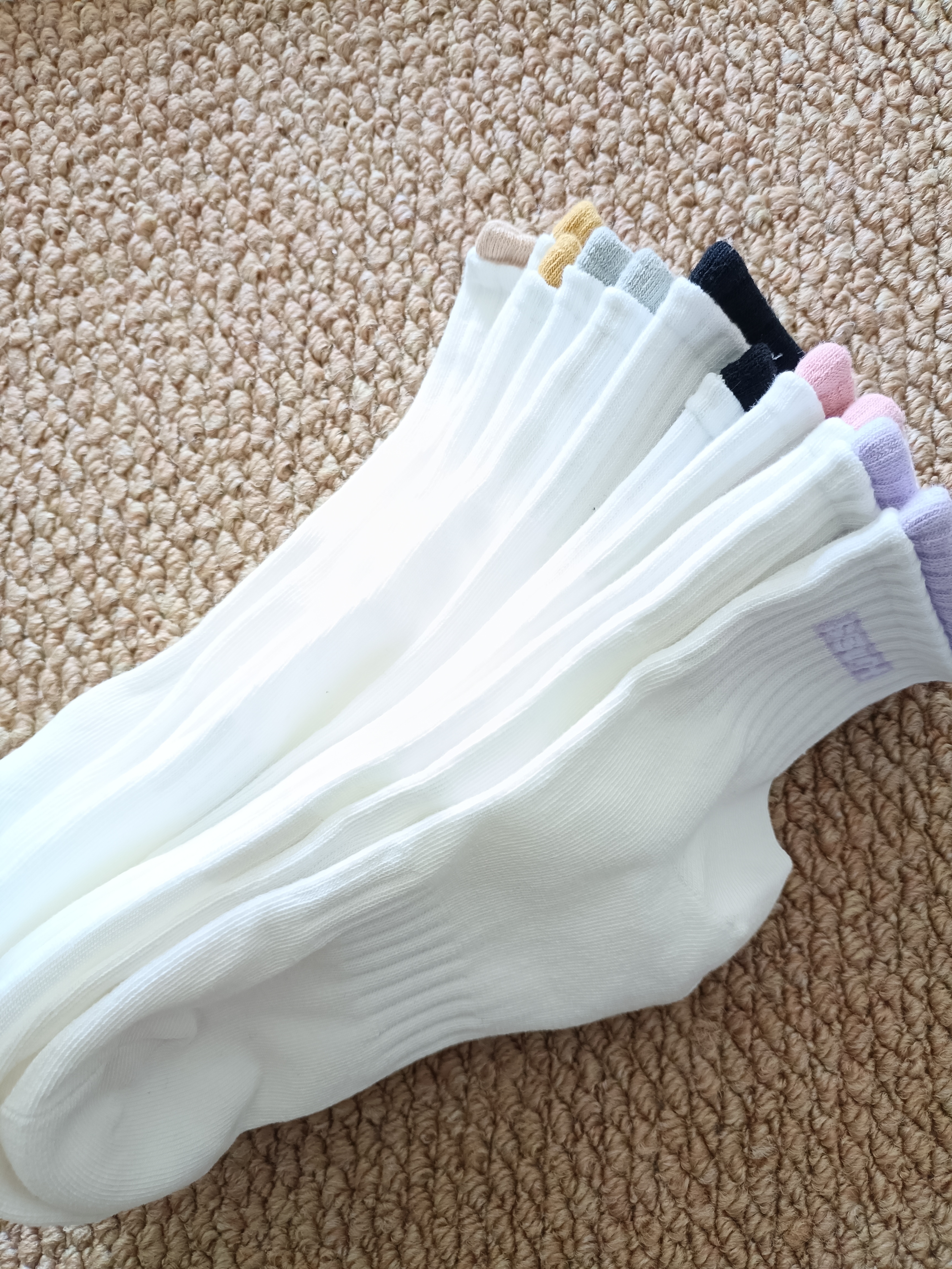 南极人6双袜子女士中筒袜抑菌26年秋冬季新品少女学生棉袜白色长筒袜 实拍图