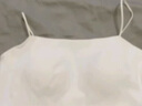 ubras刘雯同款抹胸带胸垫背心透气吊带背心女内搭打底背心内衣女 白色 M 实拍图