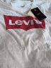 Levi's李维斯2024春夏女士短袖T恤纯色百搭简约字母logo潮流休闲 白色 L 实拍图