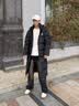 准者（RIGORER）长款羽绒服男2026秋冬新款连帽保暖防风加厚运动户外休闲情侣外套 纯正黑 L (175) 实拍图