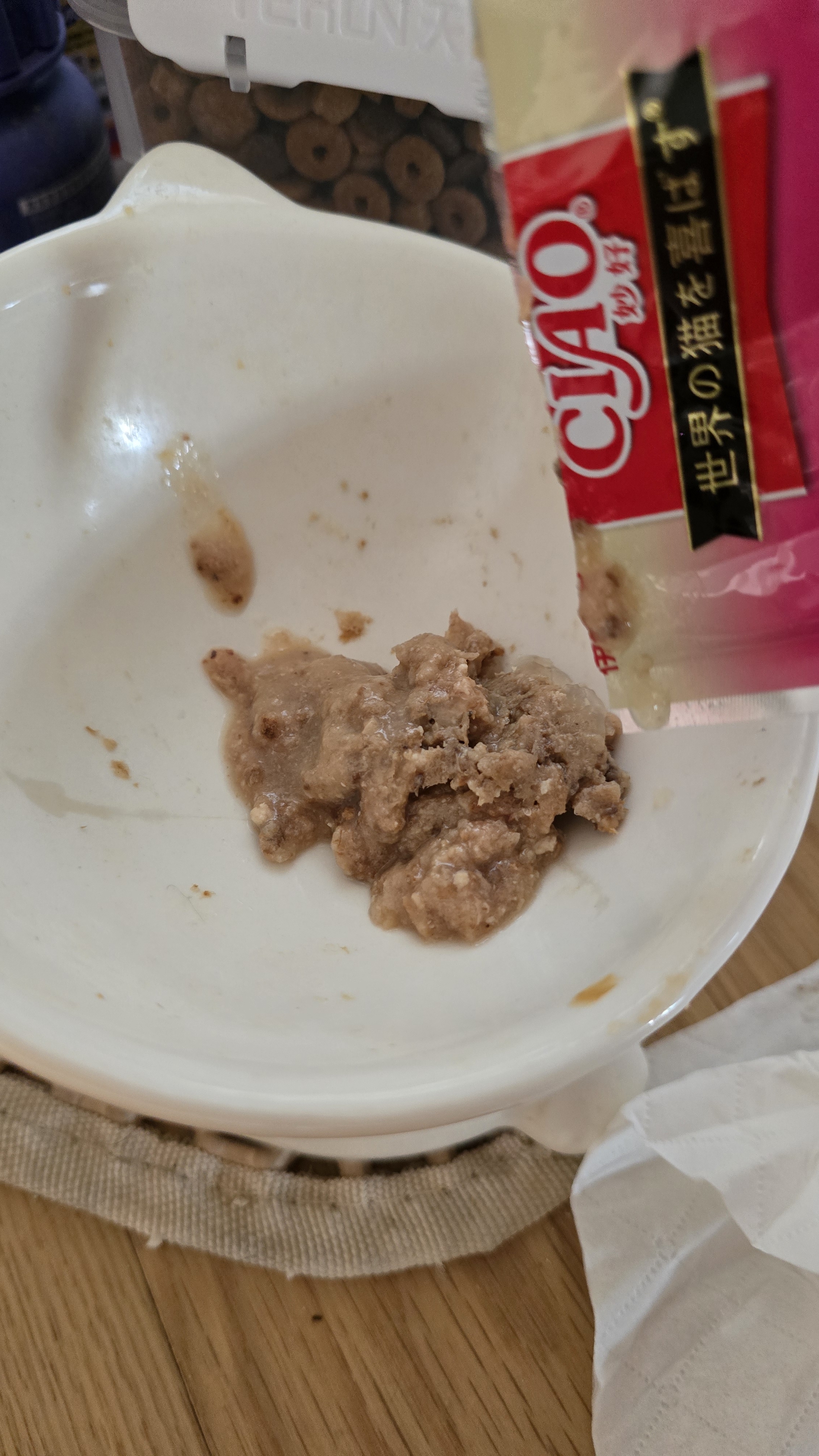 伊纳宝猫零食妙好湿粮金枪鱼与三文鱼味60g*12包 实拍图