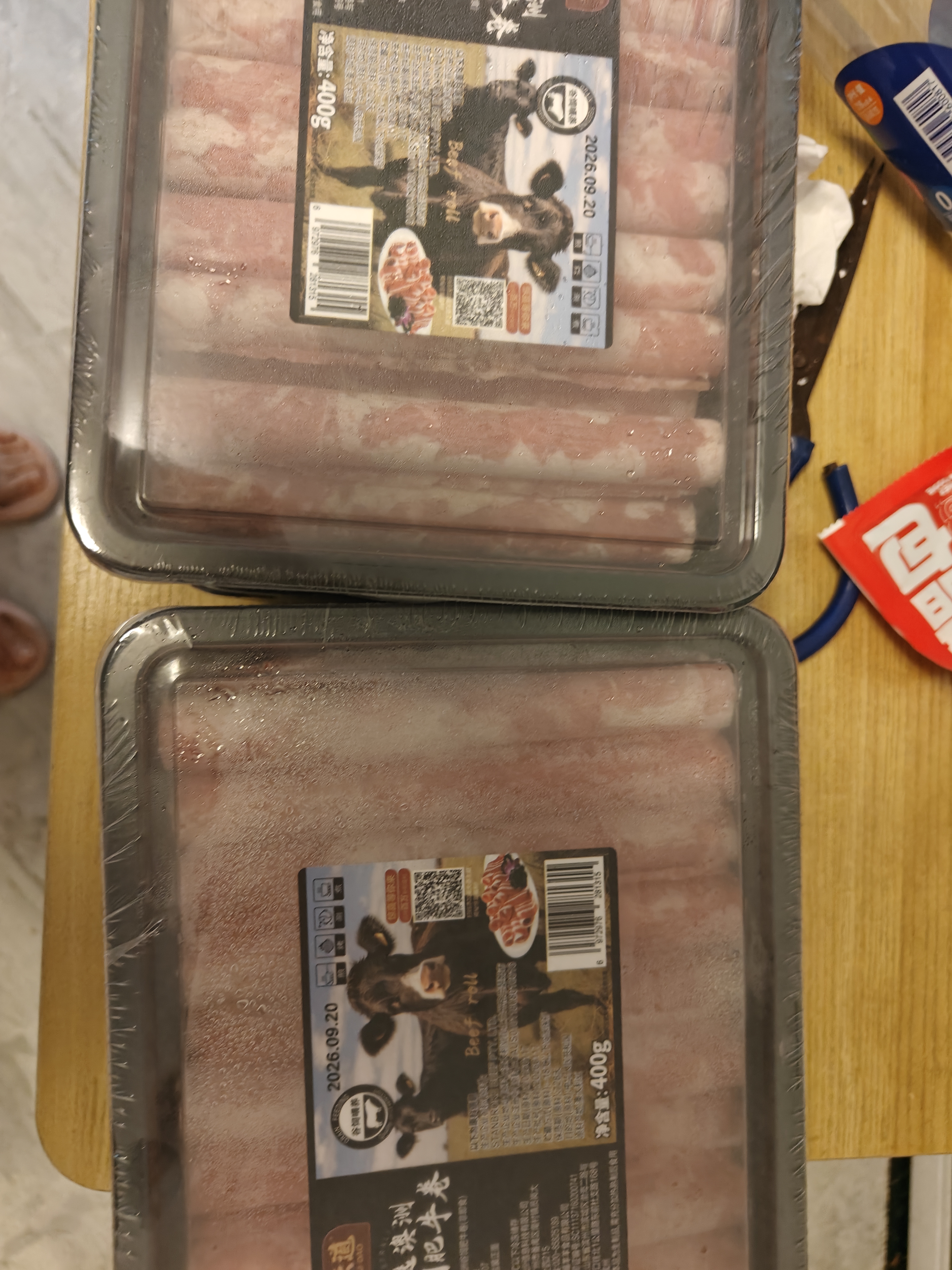 潮夫道牛肉卷净重400g原切肥牛卷不调理谷饲雪花肥牛肉片火锅食材麻辣烫 实拍图
