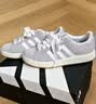 adidas 面包鞋 GRAND COURT BASE 00s休闲板鞋平底鞋男女阿迪达斯 浅灰/白色/树脂黄   42 实拍图