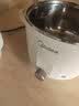美的（Midea）电煮锅 0涂层不锈钢 宿舍小电锅 多功能家用宿舍泡面小火锅 2.6L蒸煮一体电热锅 XZC2066G 配蒸笼 实拍图