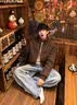 举风美拉德pu皮飞行员夹克男款高级感痞帅短款外套美式复古立领棒球服 棕色 XL 实拍图