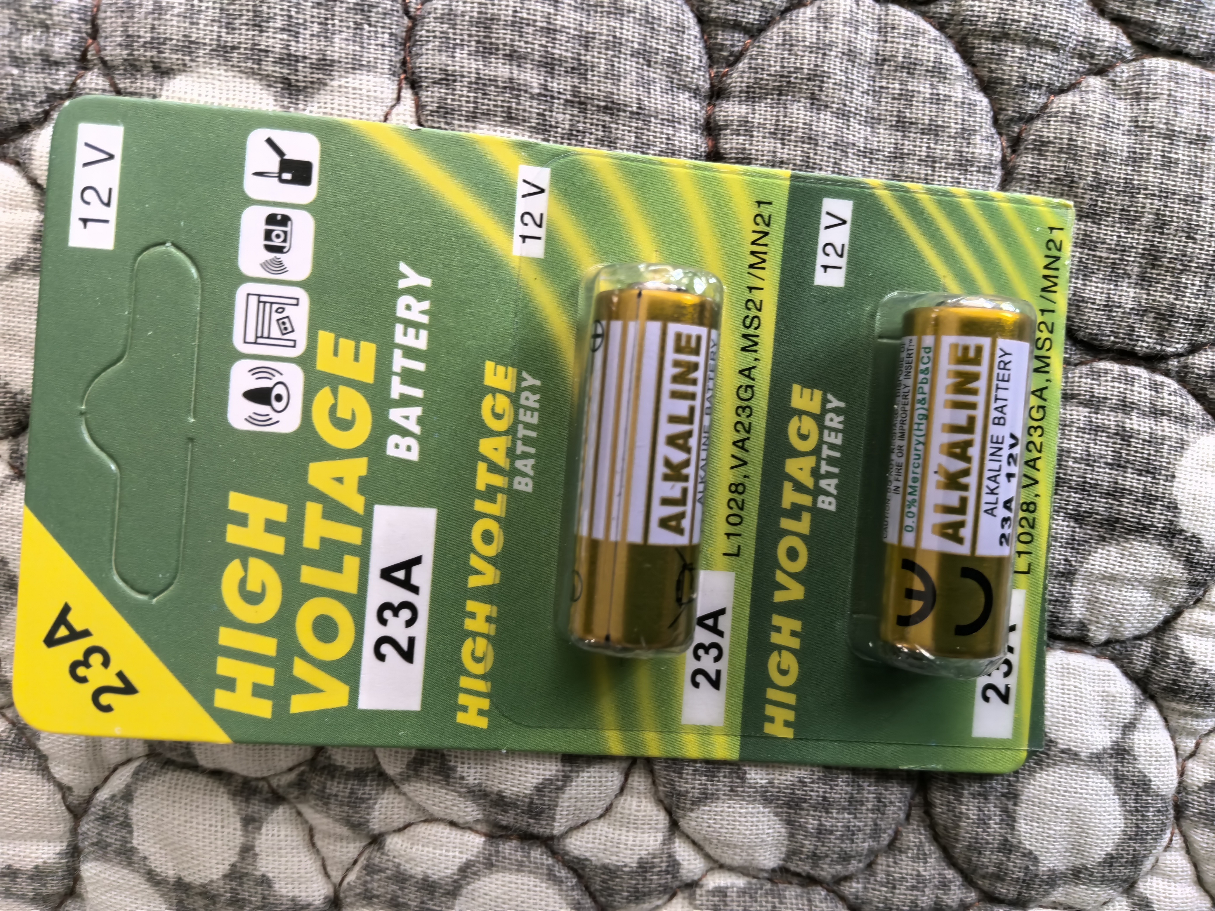 23A12V电池23AE12伏A23S引闪器门铃吊灯电动车库卷帘门遥控小电池 【23A12V】小电池 【2粒装】 实拍图