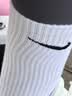 耐克（NIKE）正品NIKE耐克袜子纯棉男女跑步运动篮球袜中长筒四季款透气毛巾底 四季款--中筒（白色6双） M码（38-42鞋码） 实拍图