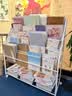 汤能优品移动书架绘本架铁艺置物架书本玩具架简易落地书柜卧室收纳架子 【活动款】90CM-5层书架+3白盒 实拍图