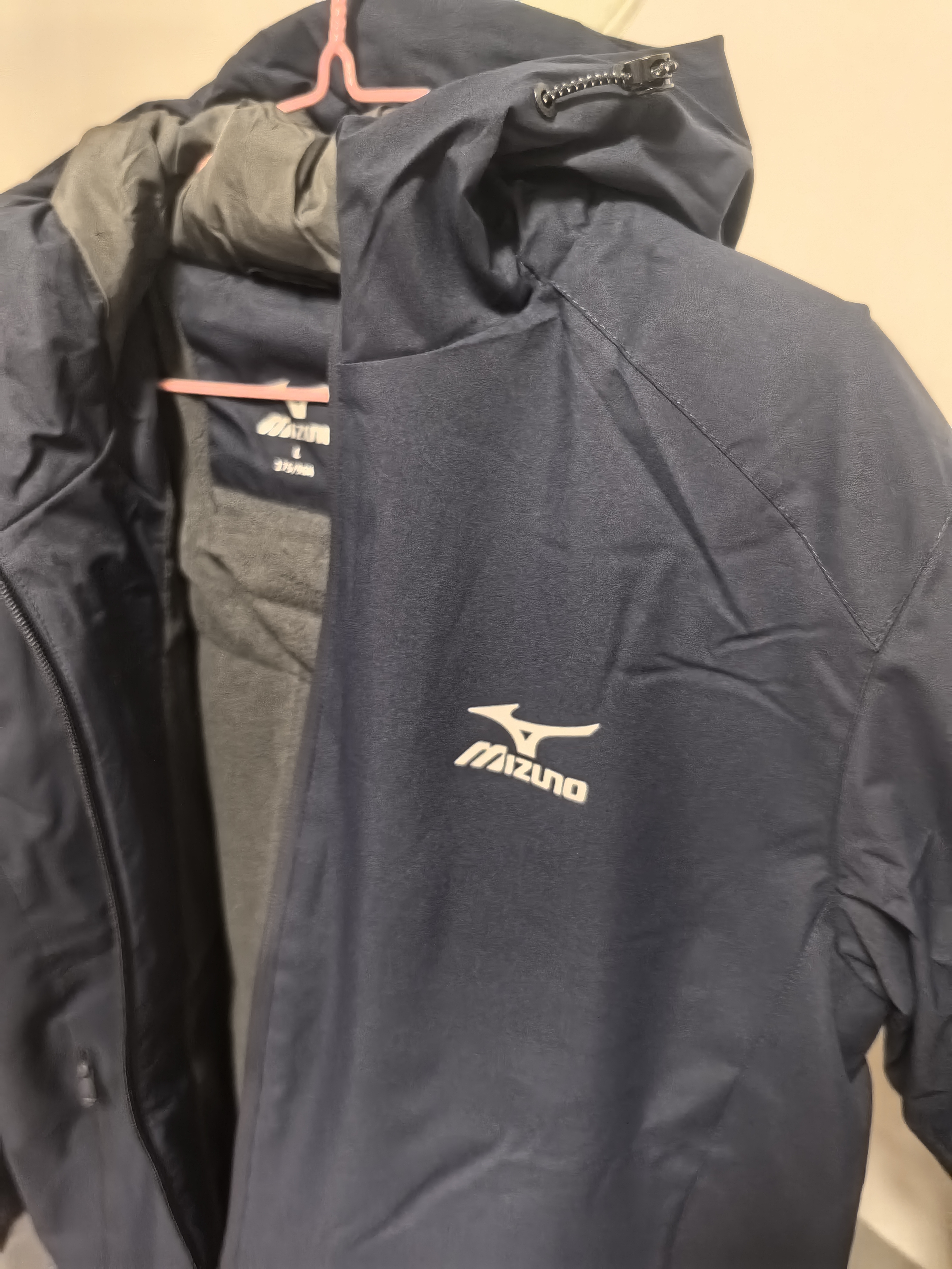 美津浓（MIZUNO）户外夹克男连帽梭织透气情侣锋衣加绒加厚加棉外套男上衣 实拍图