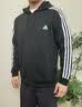 adidas通勤休闲三条纹连帽夹克早秋外套卫衣男装阿迪达斯轻运动   黑色/白   2XL 实拍图