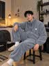 雪中飞珊瑚绒睡衣男士秋冬季2026年新款加绒加厚法兰绒家居服套装可外穿 NSJLY-KS17青瓦灰雪花绒K字标男 【柔软抗静电】 L -170/88A 【建议100-130斤】 实拍图