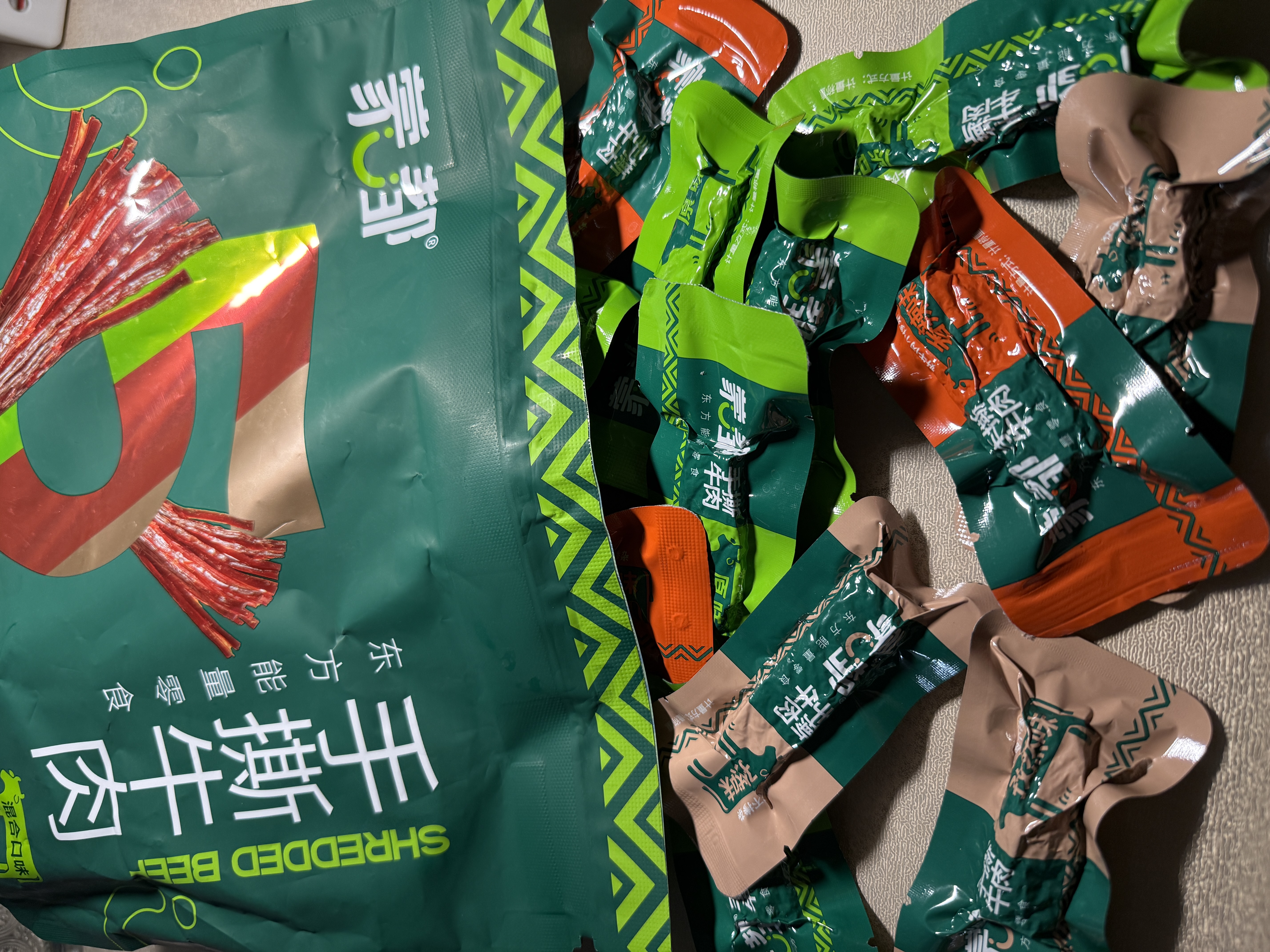 蒙都手撕牛肉干 混合装 散称600g 原味香辣孜然 清真 送礼 实拍图